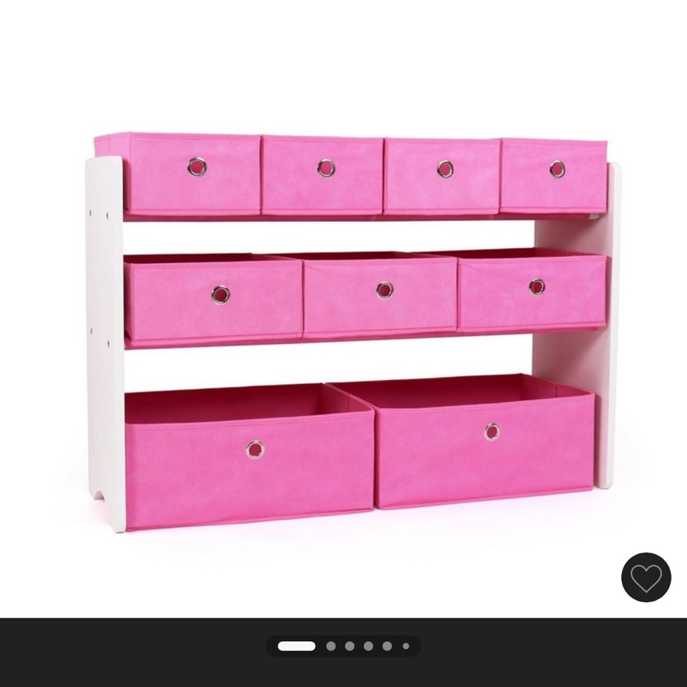 9 Bin Pink Storage Organizer - Picture 5 of 6